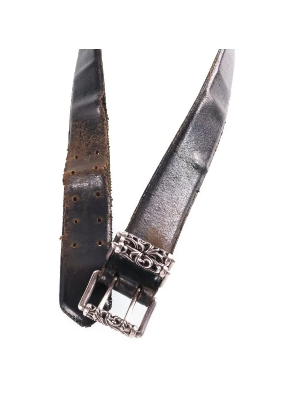 Chrome Hearts Blt Roller Double Pin Leather Belt